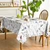 Horaldaily Spring Summer Tablecloth 52x70 Inch Rectangular, Birds Branch Floral