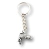 PP Rainbow Trout Jumping Pewter Keychain