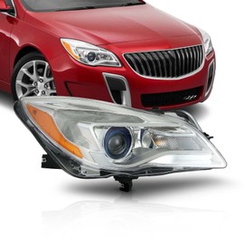 Partzer For 2014 2015 2016 2017 Buick Regal Headlight Assembly Halogen Headlamp w/LED DRL w/Bulbs Left Driver Side Replacement GM2502413