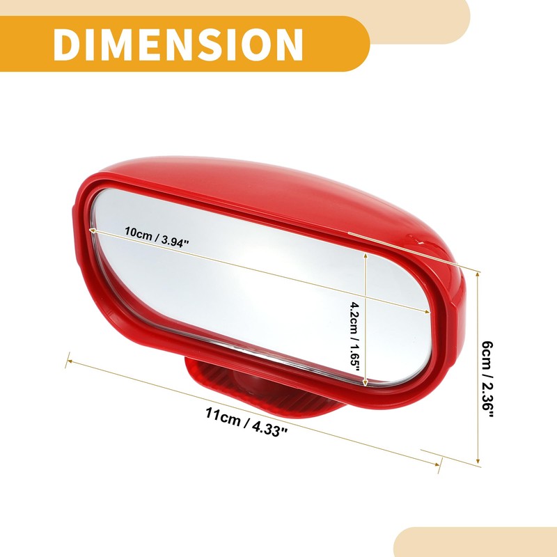Partuto 1 Pair Universal Blind Spot Car Mirrors - Adjustable