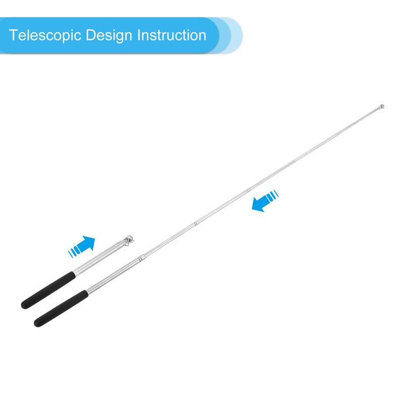 PATIKIL 1.2M/4Feet Telescopic Handheld Flagpoles, 4Pcs Retractable Teachers Pointer Stick