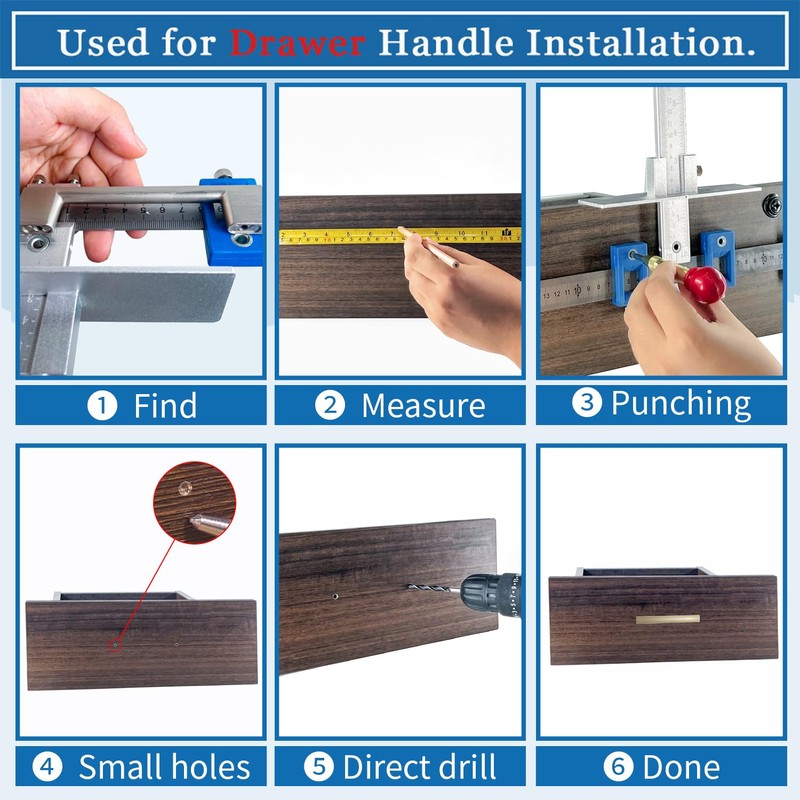 King&Charles Cabinet Hardware Jig, Metal Cabinet Handle Jig + Auto
