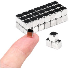 60 Pack Mini Magnets - Multi-Use Fridge & Whiteboard Magnets - Size: 5x5x5mm