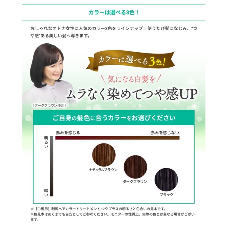 Rishiri Hair Color Treatment, Gloss Plus (Dark Brown) + Color