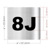 Apartment number 8J sign - UNIT NUMBER 8J SIGN (SILVER,