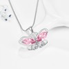 Dreamboat Pink Tourmaline Butterfly Necklace for Women 925 Sterling Silver