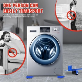 Furniture Movers, 5Pcs Heavy Duty Furniture Lifter Furniture Sliders Furniture Moving Wheels Roller Set 150 KG Capacity for Sofas, Couches and Refrigerators (Blue)