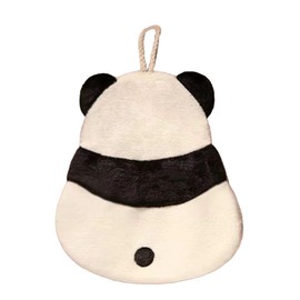 Towels for Children, Hanging Quick Drying Towels, Panda/Bee, Children's Hand Towel, Coral Fleece Towels for Kitchens and Bathrooms (PANDA)