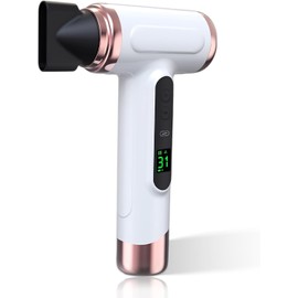 Cordless Hair Dryer,15000mAh Cordless Hair Dryer Rechargeable with USB Charging Cold,Cold Hot Wind Battery Hair Dryer for Travel Camping (White)
