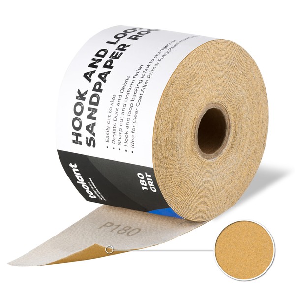 toolant 180 Grit Sandpaper Roll, 2-3/4" Wide 12 Yard Longboard
