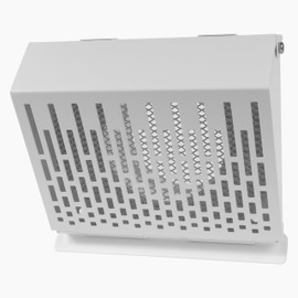 HVAC OV 4 Inch White Exhaust Duct Air Outdoor Dryer Vent Cover – Galvanized Steel Construction with Protective Mesh and Rubber Gasket, Reliable Design for Efficient Ventilation in HVAC Systems