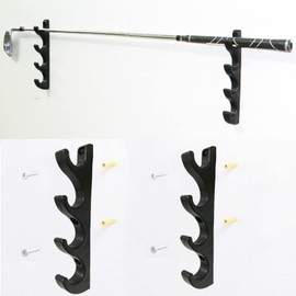 AUXPhome Golf Clubs Organizers Golf Club Display Shelf Golf Clubs Stand Wall Mount Rack Storage Holder Golf Putter Stand, Golf Club Display Cases Bracket - Holds up to 4 Golf Clubs - No Golf Clubs