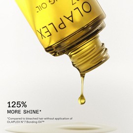 Olaplex No. 7 Bonding Oil, Concentrated High Shine Oil, Heat Protectant, Visibly Smooths & Softens Hair, Added Color Vibrancy, Up to 72 Hour Frizz Control, For All Hair Types, 1 fl oz