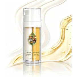 Dual Chamber Facial Serum:Natural Botanical Nourishing Skin Care Hydrating Firming Revitalizing Daily Facial Essence for All Skin Types Portable Skin Moisturizing Care Liquid,1.76 fl.oz (1Pcs)