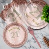 21st Birthday Decorations for Her, Rose Gold Plates Rose Gold