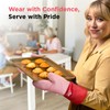 Kitchen Mama Silicone Oven Mitts Heat Resistant – Non-Slip, Stain-Resistant,
