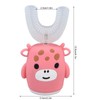 Kids U Shaped Toothbrush Pink Cartoon Electric 360° Tooth Rush