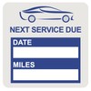 2x2 inch 42 PCS "Next Service Due" Static Cling Labels