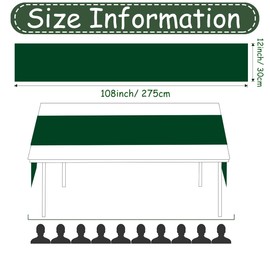 Cinvo Satin Table Runner 5 Pack Silk Smooth Fabric Table Runners 12 x 108 Inch for Wedding Birthday Banquet Party Christmas Holiday Decoration (Dark Green)