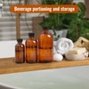 STARSIDE 12 Pack 4 oz Amber Glass Bottles with Lids,