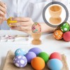 8-Piece Wooden Egg Cup Unpainted Storage Set, Egg Cups for