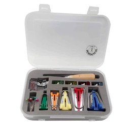 Bias Tape Maker Kits All 5 Sizes 1/4" 3/8" 1/2" 3/4" 1" (6mm 9mm 12mm 18mm 25mm) Binding Foot Craft Clips Awl Quilter's Pin by LNKA