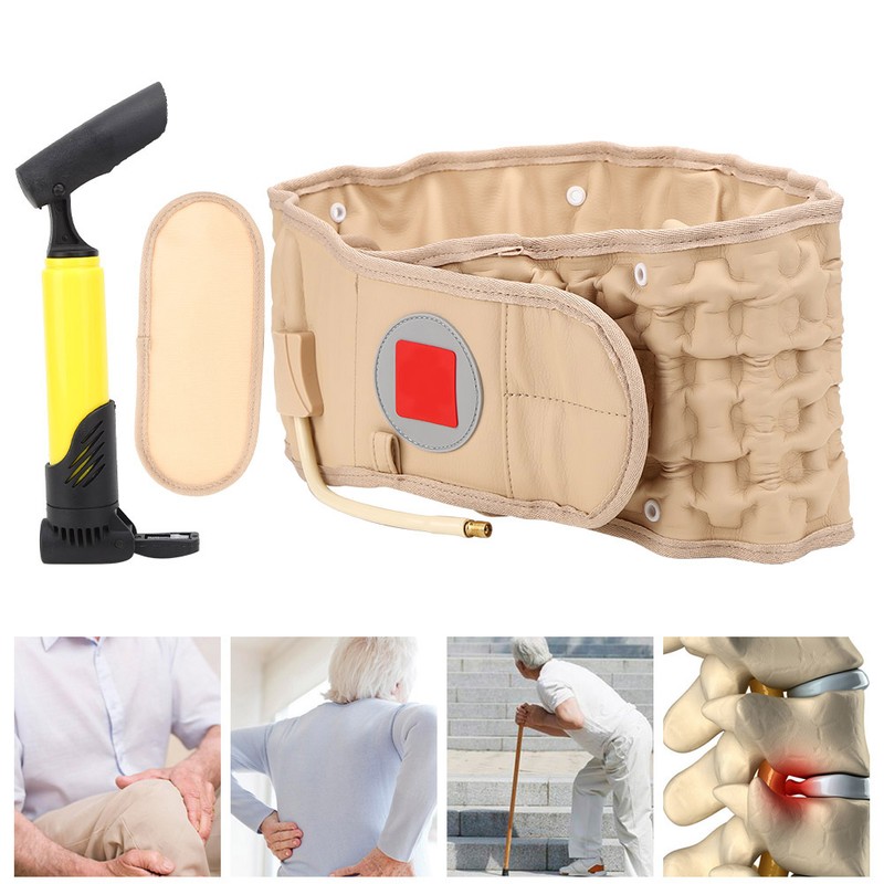 Back Decompression Waist Belt Lumbar Inflatable Traction Belt Air Waist