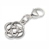 Silver Celtic Knot Clip-On Charm, Timeless Elegance Design + Lobster