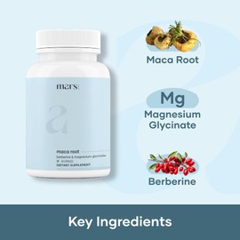 mars by GHC Mars Maca Root Caps (Ginseng): Powered with Magnesium & Berberine - 60 Capsules - Pack of 3 | Overall Well Being | Good Health Company