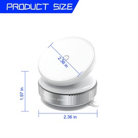 XINLIYA Magnetic Car Phone Holder, Magnet 360 Rotation Vehicles Vacuum Suction Cup Cell Phone Mount, Adjustable Automotive Smartphone Stand Accessories, Universal for SUV, Truck, RV (White)