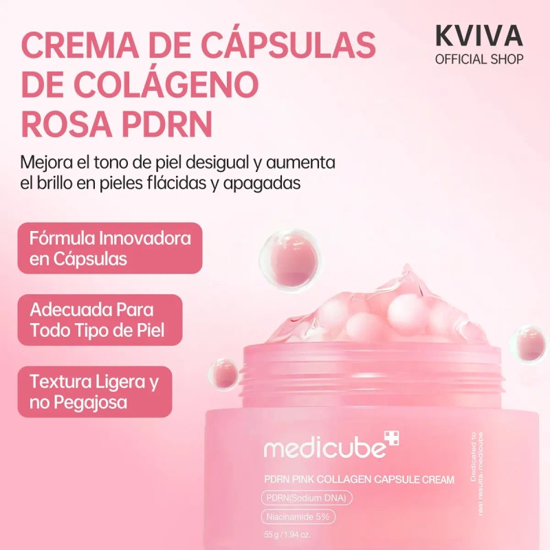 Medicube Set Antiedad Iluminador Pdrn Péptido Rosa 3 Piezas