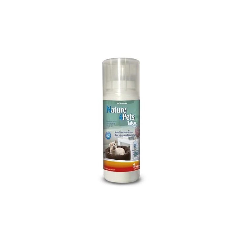Talco Quita Olores con Aroma Agradable para Perros y Gatos,