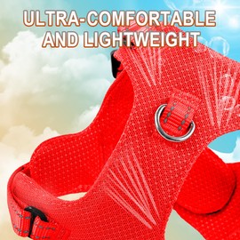 Dog Harness Step in Dog Vest Harness, Reflective Adjustable Puppy No Pull Harness Breathable Soft for Small and Medium Dogs,Cats