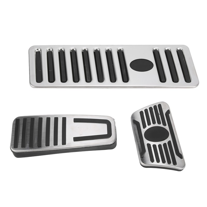 3pcs Accelerator Brake Pedals Foot Rest Plate Waterproof Fireproof Replacement
