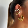 2 Pieces Hollow Thick Earrings for Women, Lightweight Hollow Open