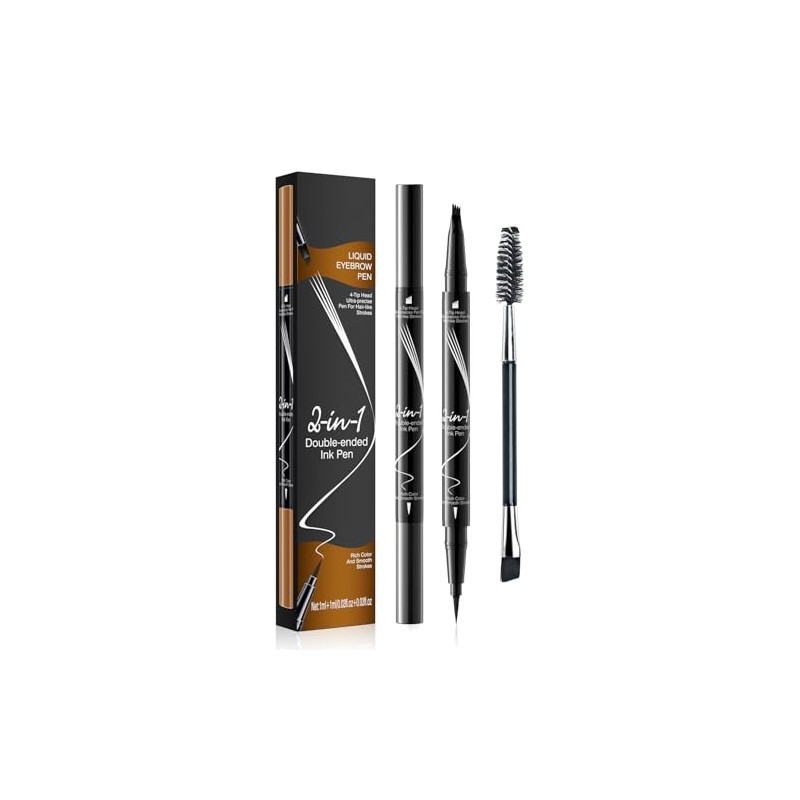Eyebrow Pencil, Waterproof, 2-in-1 Dual-Ended Microblading Eyebrow Pencil, Microblading Eyebrow