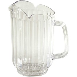 Winco 60oz PC Pitcher, 3 Spout, Clear