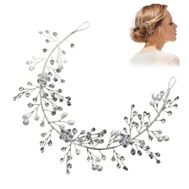 WUSJCOF Braut Hochzeit Haar Reben Braut Crystal Headband Strass Headpieces Haarschmuck für Frauen