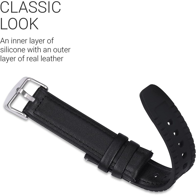 Leather & Silicone Breathable Replacement Straps - Compatible with Pixel