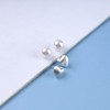 Iaceble Boho Heart Ear Jacket Earrings Pearl Bead Stud Earrings