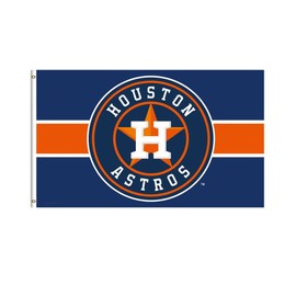 Oflying Astros Flag Houston Team Cricle Banner 3x5ft 150D Polyester Flag For Outdoor Garage Room Man Cave