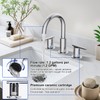 Hurran 8 Inch Chrome Widespread Bathroom Faucet, Double Handle Sink