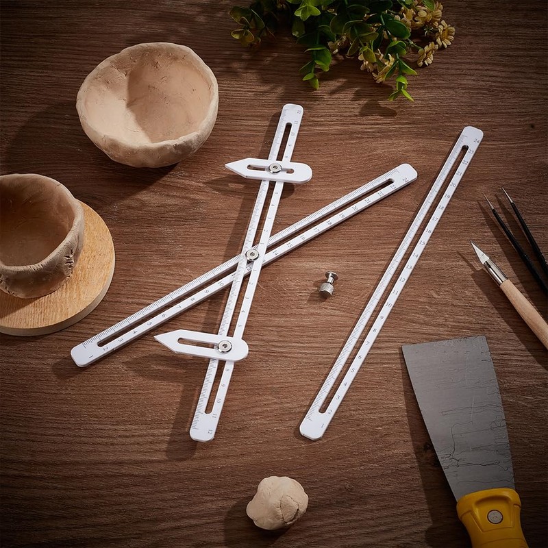 UNICRAFTALE Pottery Gauge Throwing Tool White Pottery Height Measuring Ruler