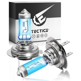TECTICO H7 Headlight Bulbs 12V 55W Warm White +130% Ultra Super Bright Car Motorcycle Halogen Upgrade Replacement, 2 Lamps