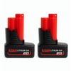 VOLT1799 2-Pack 6.0Ah 12V Batteries 48-11-2460 for Mliwaukee 12v Cordless