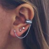 Patry Aretes Juego De 3 Piezas Bohemio Cadena Joyería Clip