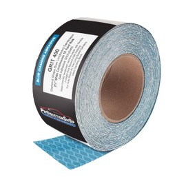 ProductionShop 400 Grit PSA Rhombus Diamond Shape Blue Longboard Sandpaper, 2-3/4" Wide Continuous 12 Yard Roll - Self Adhesive Stickyback for Auto Wood Air File Long Board Sanders, Hand Sanding Block