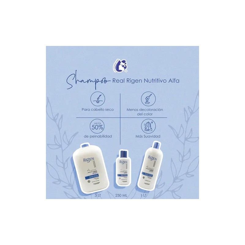Shampoo Alfaparf Real Rigen Nutritivo 1000ml
