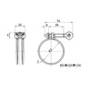SANEI PD21-25 Hose Band, Hand Tightening, For Hose Outer Diameter