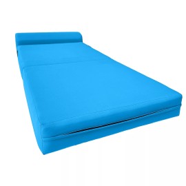 Amfuton Sleeper Chair Folding Foam Beds, Portable Foldable Bed 6x32x70 Turquoise